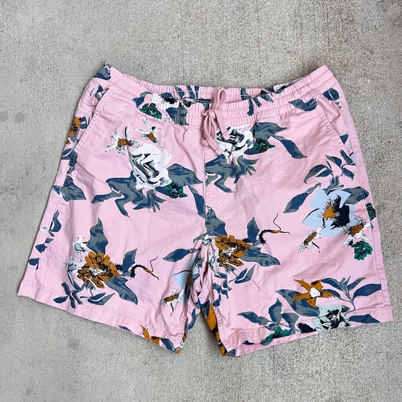 Vans Other - VANS Men Cotton Bermuda Beach Shorts Relaxed Fit Floral Elastic Waist L Summer